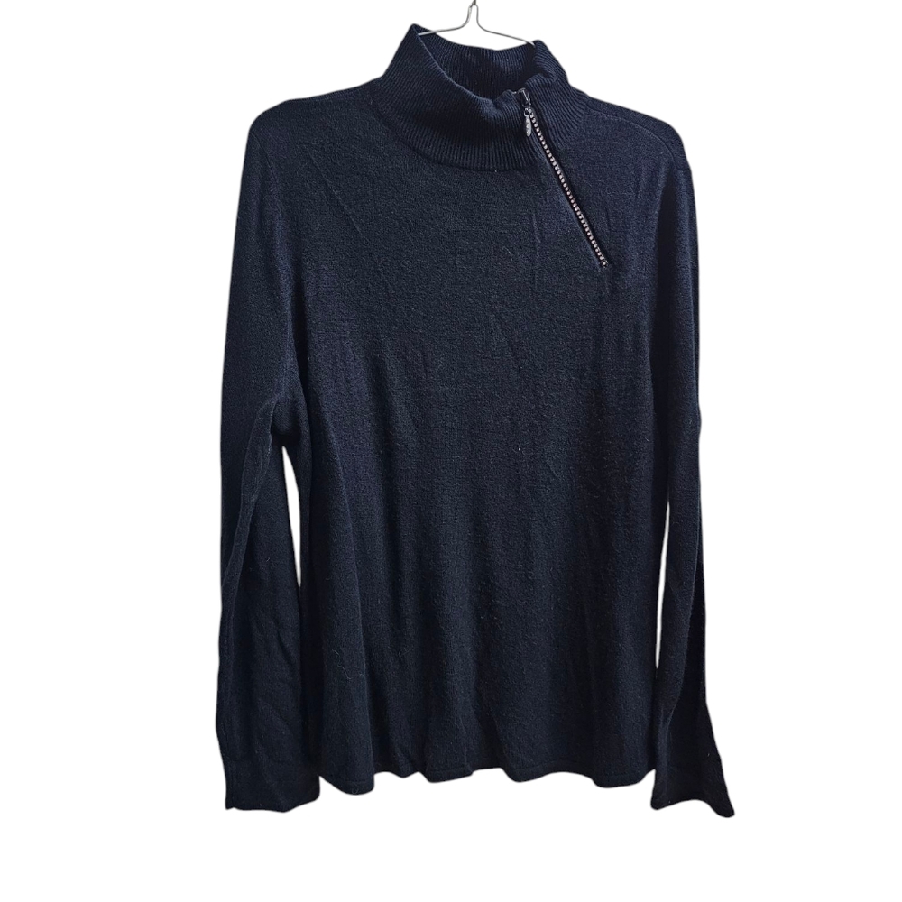 Mercer Street Studio Black Sweater Women LG Long Sleeve Top